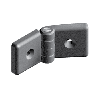 Plastic combi hinge with locking lever 50/50, for Slot 10, non-detachable